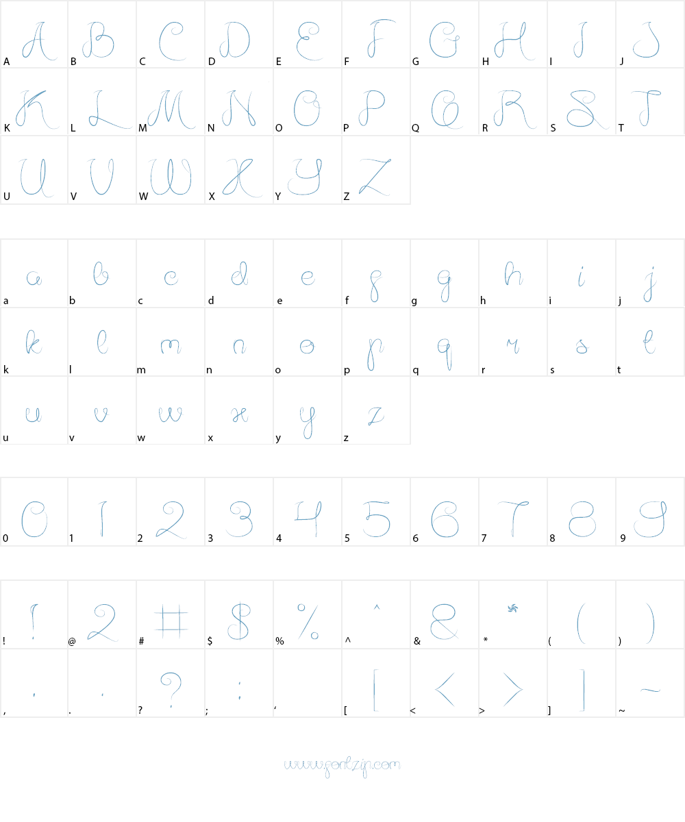 Amazing Day Everyday Font Character